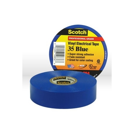 Electrical Tape,Scotch Vinyl Electrical Color Coding Tape 35,Blue